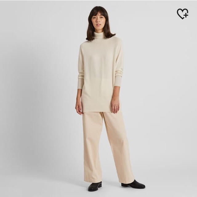 UNIQLO ユニクロ ハイウエストコーデュロイワイドストレートパンツ 白の通販 by neko's shop｜ユニクロならラクマ