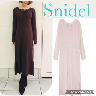 スナイデル(SNIDEL)の本日限定/値下げ⭐️ほぼ未使用✨ニットワンピ(ロングワンピース/マキシワンピース)