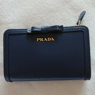 プラダ(PRADA)のな様専用 プラダ PRADA 正規品 ２つ折り財布 ミニ財布 新品 ブルー (財布)