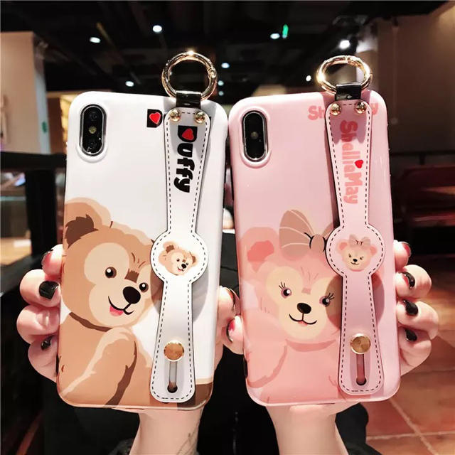 Disney(ディズニー)のディズニー ダッフィー シェリーメイ iPhone7/8/X/XS/XR/11 スマホ/家電/カメラのスマホアクセサリー(iPhoneケース)の商品写真