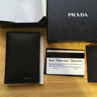 プラダ(PRADA)の【新品未使用】プラダ 黒 名刺入れ カードケース(名刺入れ/定期入れ)