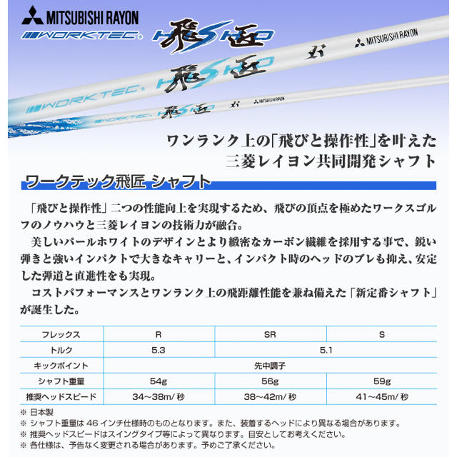 【新発売】30Yアップ高反発誕生! ダイナミクス プレステージ 三菱飛匠シャフト