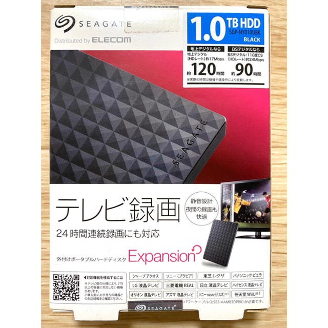 ELECOM(エレコム)の最終値下げ！SEAGATE 外付けハードディスク 1TB スマホ/家電/カメラのPC/タブレット(PC周辺機器)の商品写真