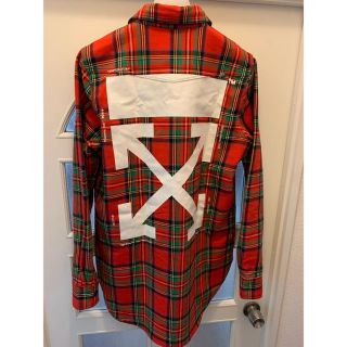 オフホワイト(OFF-WHITE)のOFF-WHITE 18SS チェック柄バックアロープリント長袖シャツ(シャツ)