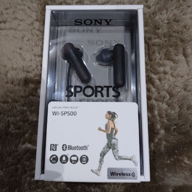 SONY(ソニー)の新品！ソニー　ワイヤレスステレオヘッドセット　WI-SP500 スマホ/家電/カメラのオーディオ機器(ヘッドフォン/イヤフォン)の商品写真