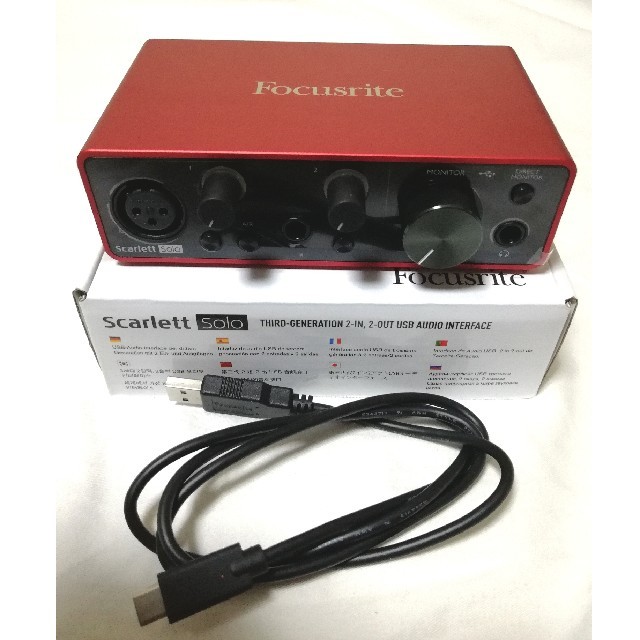 ソフト無　solo　scarlett　focusrite　美品　オーディオI/O