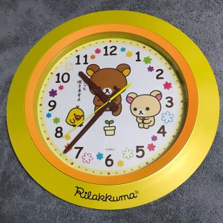 新品未使用品 リラックマ 壁掛け時計 40cm(掛時計/柱時計)