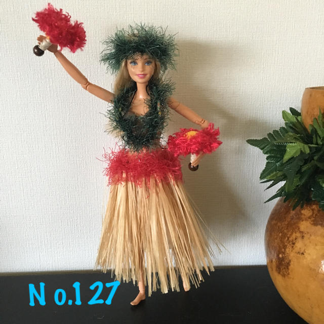 Barbie(バービー)のバービー人形 フラダンス衣装ウリウリ【No.127バージョン】 ハンドメイドのぬいぐるみ/人形(人形)の商品写真