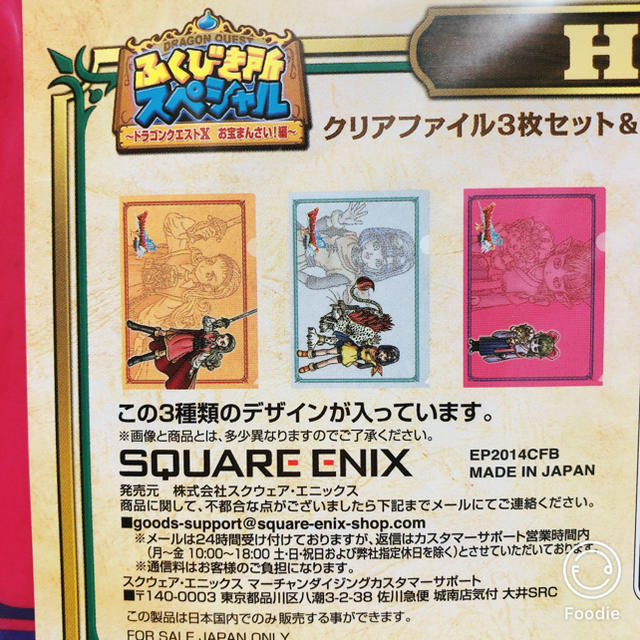 SQUARE ENIX(スクウェアエニックス)のドラゴンクエストX ふくびき所スペシャル H賞 エンタメ/ホビーのアニメグッズ(クリアファイル)の商品写真