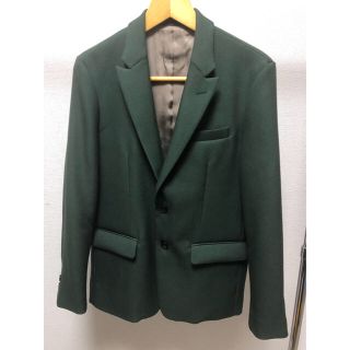 ミスターオリーブ(Mr.OLIVE)のMR.OLIVE 19AW レトロポリエステルツイル ジャケット グリーン(テーラードジャケット)