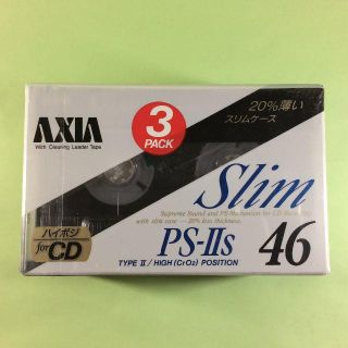 フジフイルム(富士フイルム)の【新品・未開封】録音用 カセットテープ　AXIA PS-Ⅱs 46　3本セット(その他)