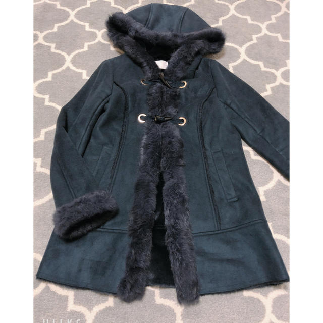 anySiS(エニィスィス)のラビットファー ダッフルコート レディースのジャケット/アウター(ロングコート)の商品写真