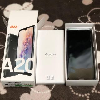 エーユー(au)のau SAMSUNG Galaxy A20 SCV46ブラックSIMロック解除 (スマートフォン本体)