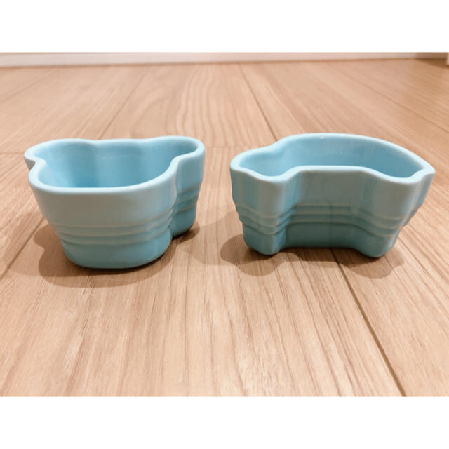 LE CREUSET(ルクルーゼ)の【ル・クルーゼ】ベビー ツインラムカン キッズ/ベビー/マタニティの授乳/お食事用品(離乳食器セット)の商品写真