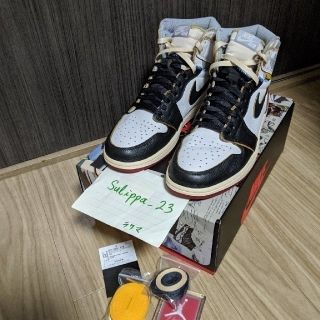 ナイキ(NIKE)のJordan 1 black toe union ユニオン ブラック 28cm(スニーカー)