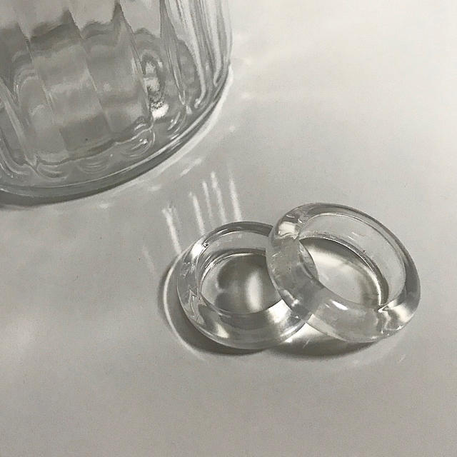 クリア リング 透明 指輪 ぷっくり 氷リング ハンドメイドのアクセサリー(リング)の商品写真