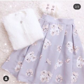 トッコ(tocco)の【tocco closet】花柄スカート♡アイスブルー(ひざ丈スカート)