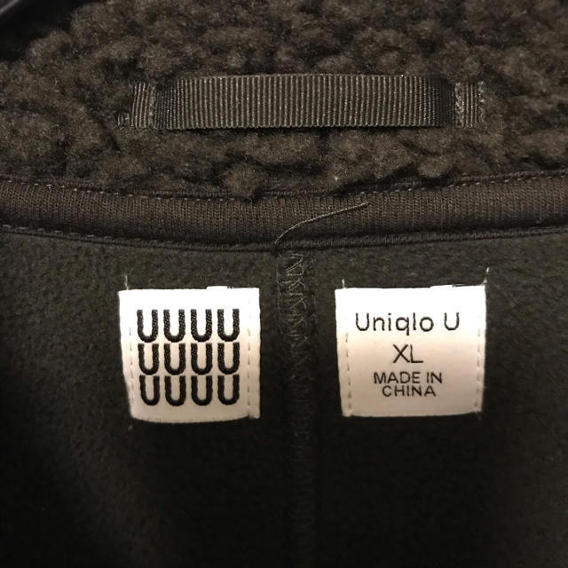 UNIQLO(ユニクロ)の[UNIQLO U] ボアブルゾン ダークグリーンXL レディースのジャケット/アウター(ブルゾン)の商品写真