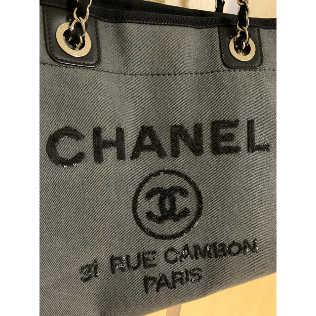 CHANEL クラッチバッグ ドーヴィル デニム＆スパンコール23番台