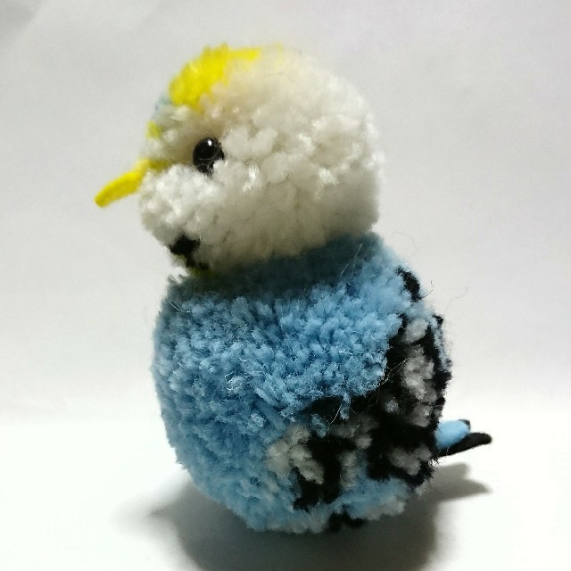 動物ぽんぽん【セキセイインコ】 ハンドメイドのぬいぐるみ/人形(ぬいぐるみ)の商品写真