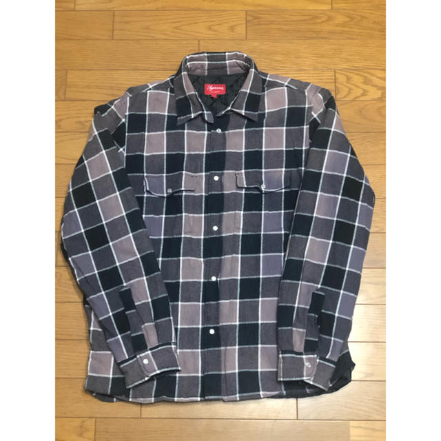 supreme quilted faded plaid shirtM