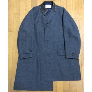 カラー(kolor)のkolor 19aw アシンメトリーコート　グレー　サイズ1(ステンカラーコート)