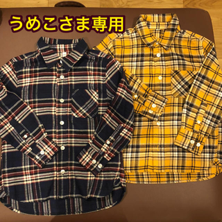 ムジルシリョウヒン(MUJI (無印良品))の無印オーガニックコットンフランネルシャツ110(Tシャツ/カットソー)
