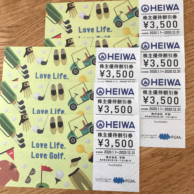 施設利用券HEIWA 株主優待割引券　6枚