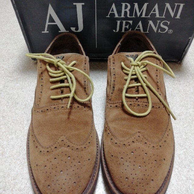 ARMANI JEANS(アルマーニジーンズ)の専用です。　　27.5cm  アルマーニジーンズ　スエード　靴　茶色 メンズの靴/シューズ(ドレス/ビジネス)の商品写真