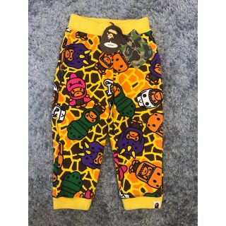 アベイシングエイプ(A BATHING APE)の新品訳ありBAPE 総柄パンツ　90(パンツ/スパッツ)