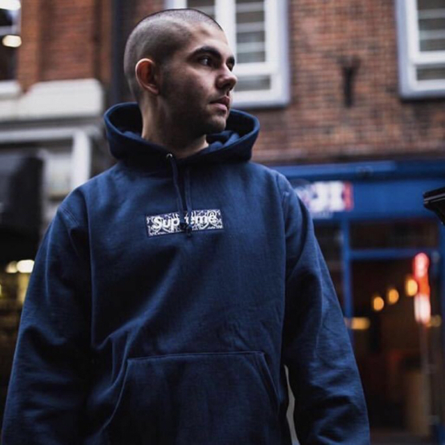 Bandana Box Logo Hooded Sweatshirt NAVY