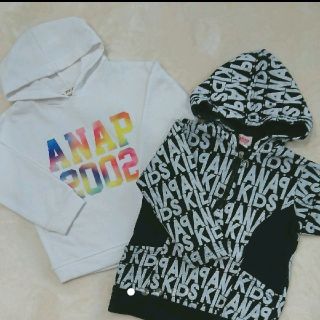 アナップキッズ(ANAP Kids)のANAP トレーナー パーカー 110 二枚セット(Tシャツ/カットソー)