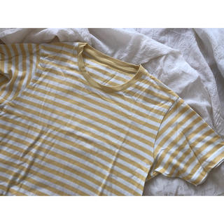 ユニクロ(UNIQLO)のユニクロ　UNIQLO ボーダーTシャツ　黄色(Tシャツ/カットソー(半袖/袖なし))