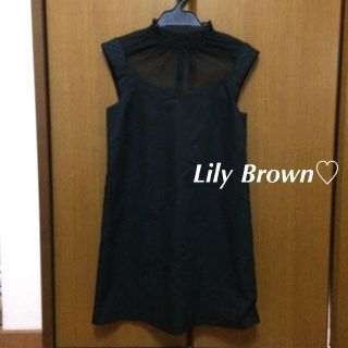 リリーブラウン(Lily Brown)の今季ドットチュールワンピース♡(ミニワンピース)