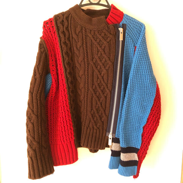sacai サカイ 18AW ニット ジップ ライダース - トップス sacai サカイ 18AW ニット ジップ ライダース - トップス