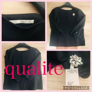 カリテ(qualite)の美品‼️春物カリテ♡qualite黒ブラウス♡(シャツ/ブラウス(長袖/七分))