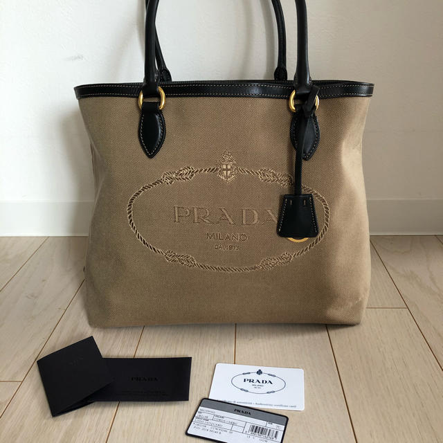 美品プラダ バッグ PRADA レディース トートバッグ約54cm重量