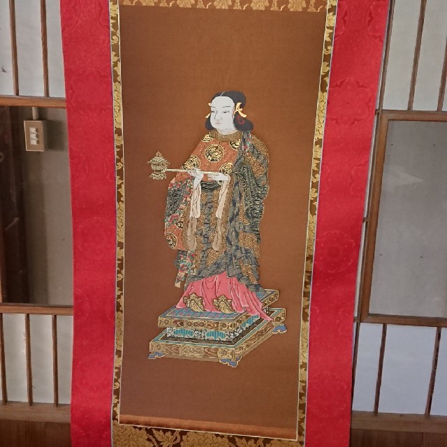 絵画/タペストリー 聖徳太子考養尊影(西陣手織唐錦)美品超レア品☆(8月