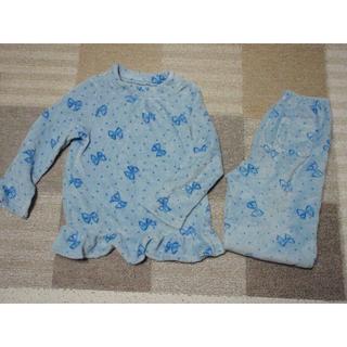ジーユー(GU)のＧＵ ジーユー 120 パジャマ セット 上下 マイクロフリース 暖かい 水色(パジャマ)