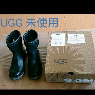 アグ(UGG)の未使用 UGG M POLSON US7 ブラック エンジニア ムートン ブーツ(ブーツ)