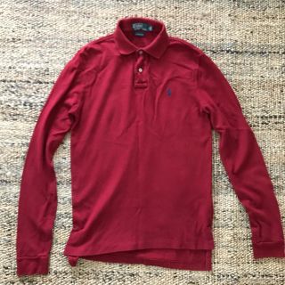 ポロラルフローレン(POLO RALPH LAUREN)のRALPH LAUREN ラルフローレン 長袖 ポロ 襟付き 美品　ワインレッド(ポロシャツ)