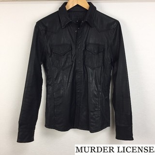 Murder License - 美品 マーダーライセンス レザージャケット ブラック サイズ46の通販｜ラクマ