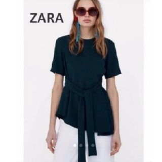 ザラ(ZARA)のZARA ザラ リボン トップス(カットソー(半袖/袖なし))