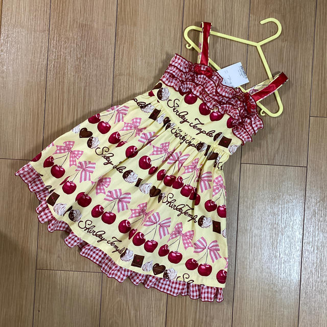 キッズ服女の子用(90cm~)チェリーチョコジャンスカ