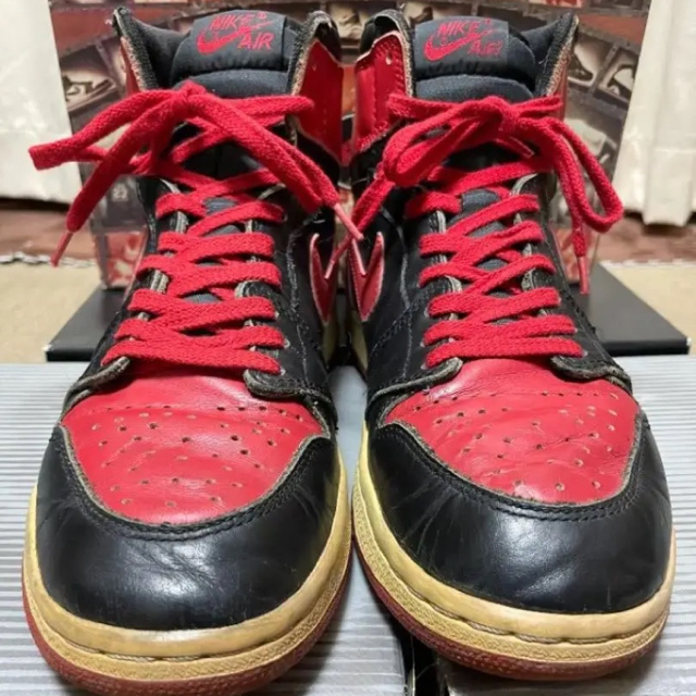 85年製 ナイキ AIR JORDAN 1 エアジョーダン 1 オリジナル 黒赤