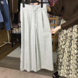 【同梱限定】サイドボタンワイドパンツ  グレーXS(カジュアルパンツ)