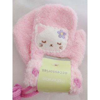 マザウェイズ(motherways)のマザウェイズ 手袋 S（2〜4才）眠り猫柄(手袋)