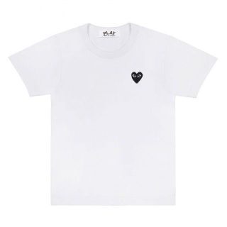 コムデギャルソン(COMME des GARCONS)のPLAYコムデギャルソン メンズ 黒ハートT WHITE/M(Tシャツ/カットソー(半袖/袖なし))