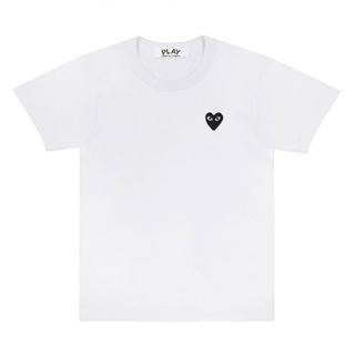 コムデギャルソン(COMME des GARCONS)のPLAYコムデギャルソン メンズ 黒ハートT WHITE/L(Tシャツ/カットソー(半袖/袖なし))