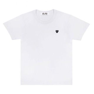 コムデギャルソン(COMME des GARCONS)のPLAYコムデギャルソン メンズ 黒スモールハートT WHITE/L(Tシャツ/カットソー(半袖/袖なし))